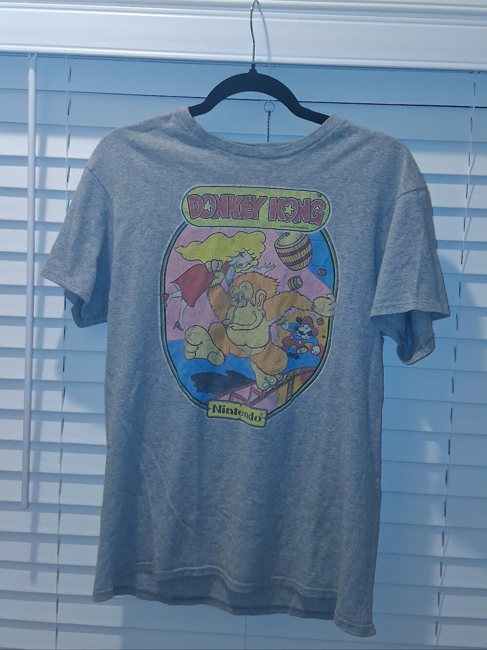 Nintendo Gray Donkey Kong Vintage Arcade Graphic Tee